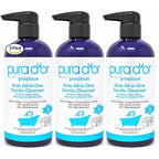 PURA D'OR Kids Wash (16oz x 3 = 48oz) All-in-One Gentle Cleanser - USDA Biobased, Sulfate-Free, Tear-Less, Hypoallergenic, Premium, Shampoo & Bubble Bath