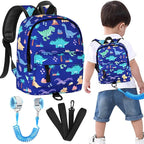 Accmor Toddler Backpack Leash, Cute Dinosaur Kids Backpack with Anti Lost Wrist Link, Mini Child Backpack Leash Walking Harness for Outdoor Travel, Adorable Backpack Tether for Baby Boys 1-3