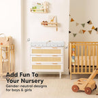 2-Pack Organic Changing Pad Covers for Girl, Boy, Neutral - 100% Cotton Changing Table Pad Cover, Soft Baby Nursery Diaper Changing Pad Sheets, Contour Changing Pads Liners, Change Pad Cover (Nordic)