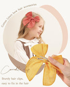 Doboi 8PCS Baby Girls Hair Clips Fable Hair Bows Cotton Linen Bows for Girls Hair Accessories for Baby Toddlers Kids