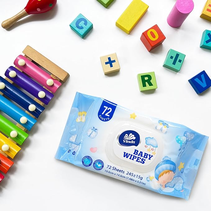 Natural Care Baby Wipes, Hypoallergenic & Fragrance-Free, 99% Pure Water, Sensitive Skin Friendly, 12 Flip-Top Packs, 864 Total Wipes (72 Wipes per pack)