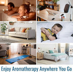 HealthSmart Essential Oil Diffuser, Cool Mist Humidifier and Aromatherapy Diffuser with 150ML Tank Ideal for Small Rooms, Adjustable Timer and Mist Mode, Wood Grain Brown