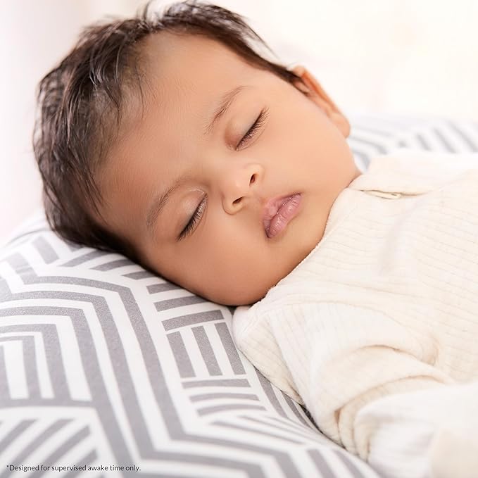 Dream On Me Beeboo Nursing Pillow And Positioner, Breastfeeding And Bottlefeeding , Removable And Washable Pillow Cover, Soft And Breathable Fabric, Black And White