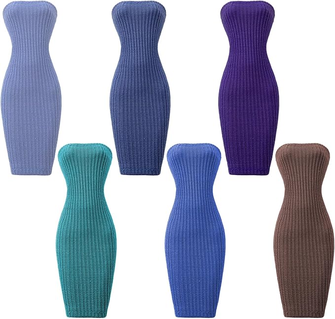 Bencailor 6 Pcs Doll Clothes and Accessories for 11.8 Inch Including Summer Tops Swimwear Robe T-Shirt Dress Winter Coat Jacket Outfit Girl Birthday Gift(Bright Color,11.8 Inch Doll)