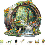 Wooden Puzzles for Adults, Fox Wooden Jigsaw Puzzle for Adults, 100 Piece Unique Animal Shape Wood Puzzles Adult, Birthday Party Gifts for Friends & Family Leisure Time Game Home Decor (S-8.5*8.1in)