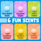 Pocket Beasts Bath Bombs for Kids with Surprise Inside (6 Pack) - Large Bubble Bath Bomb for Boys & Girls - Fruity Scent, Skin-Safe, USA Made, Birthday & Holiday Gift by Two Sisters