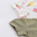 Baby Girl Romper Button Jumpsuit Summer Infant Boy Clothes for 0-24 Months