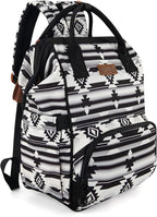 Wrangler Aztec Backpack Organized Daypack Travel Baby Bag with Stroller Strap and Side Bottle Pockets