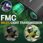 12x32 Compact Binoculars for Adults Kids - Aurosports Small Binoculars for Birdwatching - High Power Easy Focus Lightweight Binocular for Traveling Hunting Cruise Ship Hiking