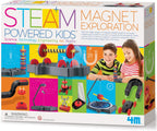 4M - STEAM Magnet Exploration - Hands-On Science Kit with Magnetic Toys Experiments for Kids Ages 5+ - Includes Magnet Toys Wand, U-Shaped Magnet, Racers, Yacht & More - Educational STEM Toy Gift