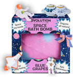 EvolutionUSA 1pc Space Bath Bomb for Boys & Girls, Planet Bath Ball with Toy Hidden Inside, Organic Hypoallerganic Childrens Bathbomb, Cosmic Fun Space Surprise, Gift Set Birthday, Christmas, Easter