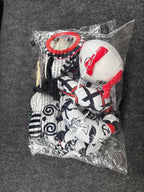 Car Seat Toys for Babies, 0-6 Months Stroller Activity Black White Baby Spiral Plush Toys Newborn High Contrast Sensory Carseat Toys with 4 Pendants Hanging Boys Girls Gift