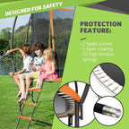 14FT 12FT 10FT 16FT Trampoline with Safety Enclosure, Anti-Rust Coating – ASTM Certified, Heavy-Duty Outdoor Trampoline with Ladder – for Kids & Adults