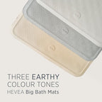 HEVEA Natural Rubber Big Bath Mat - Upcycled, Danish Design - Non Slip Bathtub Mat, 299 Suction Cups - Safe and Friendly Shower Mat for All Ages (Marble)