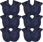 SuperSoft Baby Mittens, Bamboo Viscose Infant Newborn Mittens for Girls Boys No Scratch Gloves 6 Pack