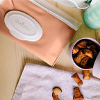 purifyou Portable Baby Wipe Case Travel Holder – Single Pack Refillable Wipe Dispenser Pouches, Keeps Wipes Fresh & Moist, Lightweight, Durable, for Car, Diaper Bag, Stroller, Home & Travel (Pink)