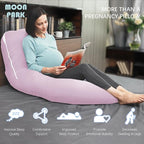 MOON PARK Pregnancy Pillows for Sleeping - U Shaped Full Body Maternity Pillow with Removable Cover - Support for Back, Legs, Belly, HIPS - 57 Inch - Purple - Cooling Cover
