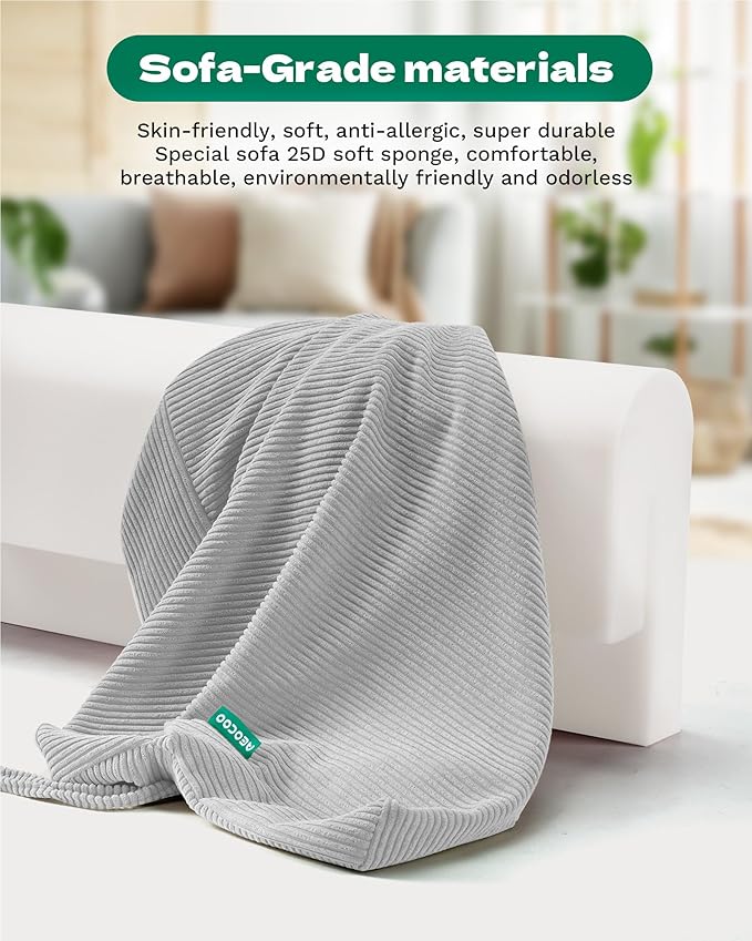 Bed Rail Bumpers Protector, Hospital Bed Rails Padding, Loft Beds and Bunk Beds Bumpers Protector, Premium Soft Memory Foam - Anti-Bump | Fall Prevention, Size 35.4 x 5.5 x 11.8 Inches, Gray