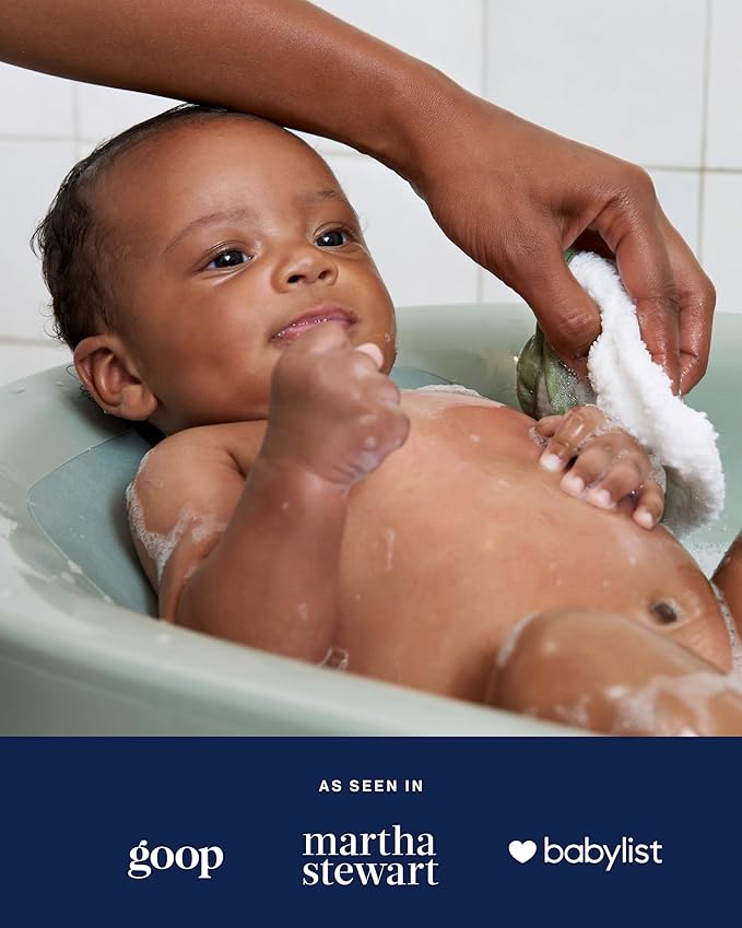 Lalo Baby Washcloths 3-Pack - 100% Organic Cotton, Soft & Absorbent, Gentle on Sensitive Skin, Machine Washable Soft Kids Washcloths - Blueberry