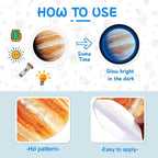 Solar System Wall Decals Glow in The Dark Stars 780 PCS, Glowing Planets Stickers for Ceiling, Nursery Wall Stickers for Bedroom, Kids Room Decorations (Blue)