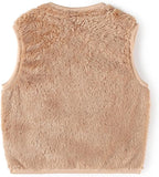 Baby Boys Girls Fleece Vest Zip Up Cute Bear Jackets Fuzzy Fall Winter Warm Clothes Newborn Outwear for Toddler Infant