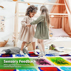 LONGKING 6 Pack 12" X 12" Sensory Tiles for Activity Play Centers for Children, Liquid Floor Tiles, Autism Sensory Poducts