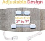 Inaya 12-Pack Child Proof Locks for Cabinet Doors, Drawers, Fridge, Toilet Seat, Dishwasher, Trash Can, Cupboard - 3M Adhesive - No Drilling - Baby Proofing Cabinet Locks