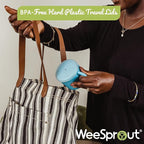 WeeSprout Snack Containers, Food Grade Silicone Snack Cups, Spill-Proof Tops For Toddlers and Babies, Premium Hard Plastic Travel Lids, Dishwasher Safe Toddler and Baby Cups,