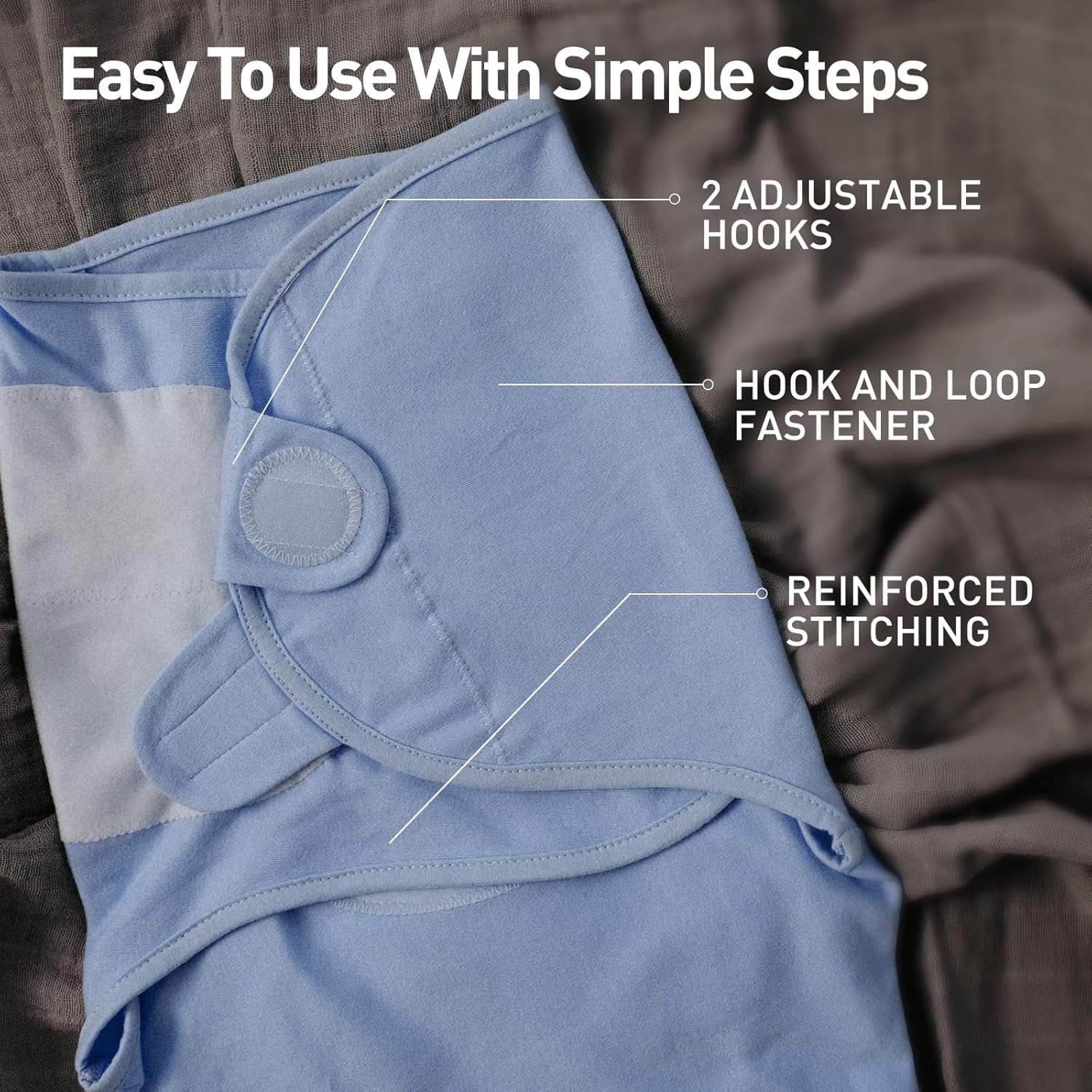 Organic Baby Swaddle Sleep Sacks, 2-Pack Swaddles for Newborns Baby Essentials, Infant 0-3 Months, 100% Cotton Soft & Snug Adjustable Wrap Nursery Swaddling Blankets Improves Sleep