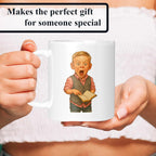 Personalized Coffee Mug, Custom Photo Caricature Gift, Funny Customized Coffee Gift for Men & Women, Custom Mugs with Pictures, White 11oz Customized Fathers Day Mug