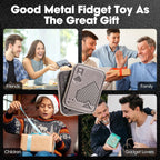 Fidget Slider 3 Pack, Magnetic Metal Freestyle Fidget Toys Haptic Coin Poker Card, EDC Fidget Toy for Adults,Relieve Stress Anxiety ADHD