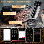Dual-Probe Wireless Meat Thermometer for Grilling, Smoking, BBQ - Bluetooth Enabled Smart Grill Thermometer with 2 Probes, Digital Food Thermometer, 800ft Long Range,Cooking Thermometer for BBQ/Grill