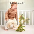 TUMAMA Dinosaur Dancing Interactive Baby Toy, Mimicking Twisted Electronic Soft Plush Toy with Talking Recording Repeat Talking, Talking Dinosaur Toys for Kids Over 3 Years Old
