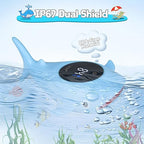 TKY Baby Bath Thermometer with Floating Toys - Digital Water & Room Temperature Monitor, Rechargeable Thermometer with Alerts for Newborn Bath Essentials, Infant Safety