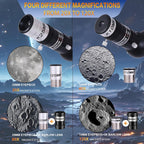 PISEZ Telescope for Adults & Beginner,70mm Aperture 400mm AZ Mount Astronomical Refracting Travel Telescope for Kids Beginners with Carry Bag, Phone Adapter