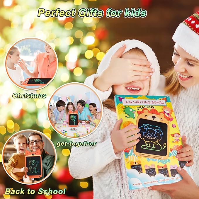 LCD Writing Tablet 10 Inch, Doodle Board Toy, Cute Fox Drawing Pad for Kids Ages 2-6 - Educational Gift for Christmas & Birthday (Fox)