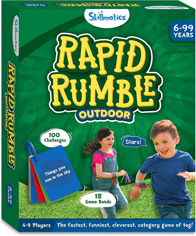 Skillmatics Category Game - Rapid Rumble Outdoor, Game of Tag, Games for Kids, Teens & Adults, Gifts for Boys & Girls Ages 6, 7, 8, 9 and Up