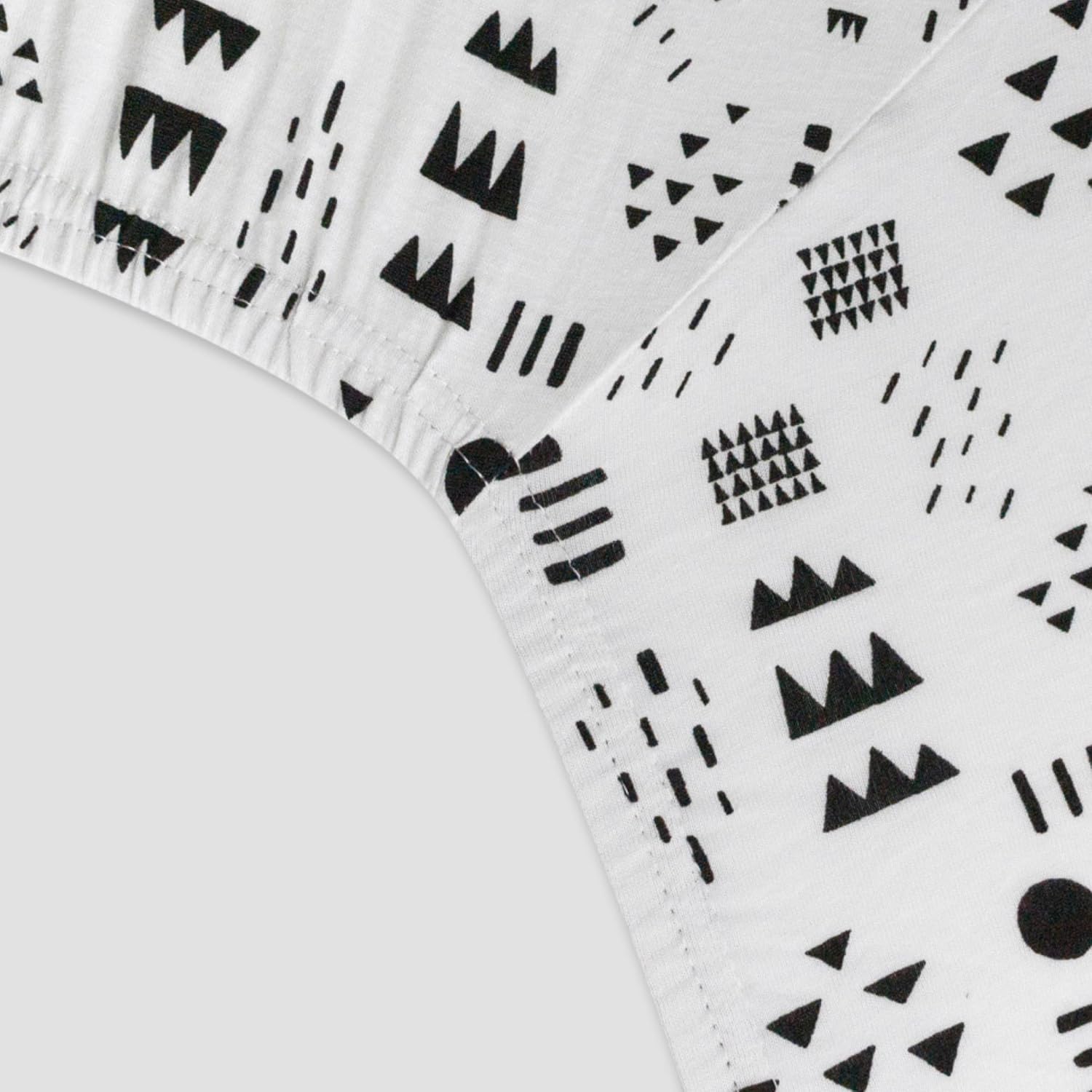 HonestBaby unisex-baby Fitted Crib Sheets Set Standard Mattress, 100% Organic Cotton Baby Boys, Girls, Neutral, 1 Pack - Blue Ticking Stripe, One Size