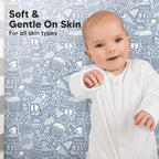 KeaBabies 2-Pack Organic Crib Sheets for Boys, Girls - 52x28 Fitted Crib Mattress Sheet Neutral, Breathable Jersey Cotton Cover for Baby Bed, Toddler Mattress, Soft & Cute Prints (Excavation)
