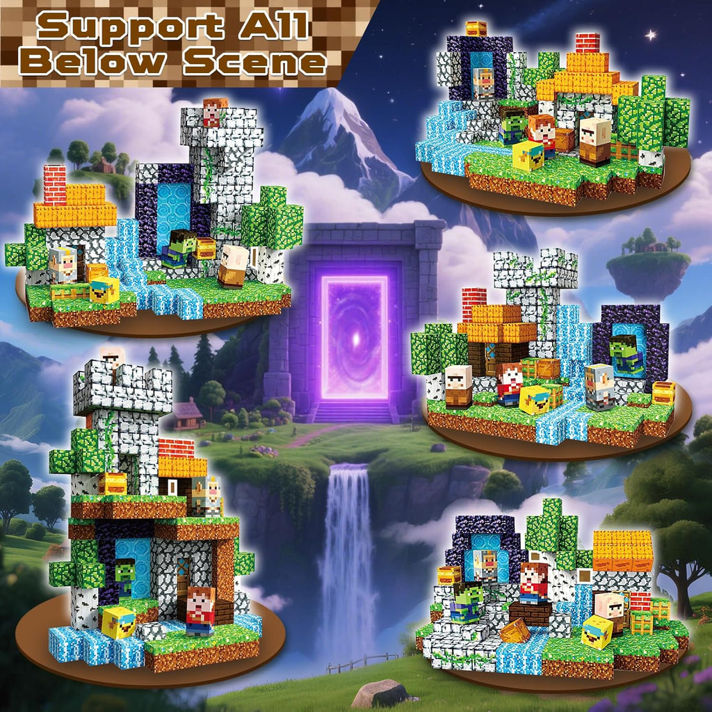 Goody King 200 Pcs Magnetic Blocks Set, STEM Sensory Magnet Toys for Kids Age 3+, Montessori Learning Toy Building Set for Toddlers, Magnetic Cubes Construction Kit Birthday Gift for Boys Girls Kids