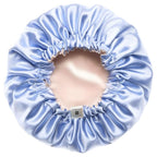 YANIBEST Baby Satin Bonnet Sleep Cap - Double Layer Reversible Adjustable Silky Satin Cap for Infant Toddler(5-12Year,Sky Blue)
