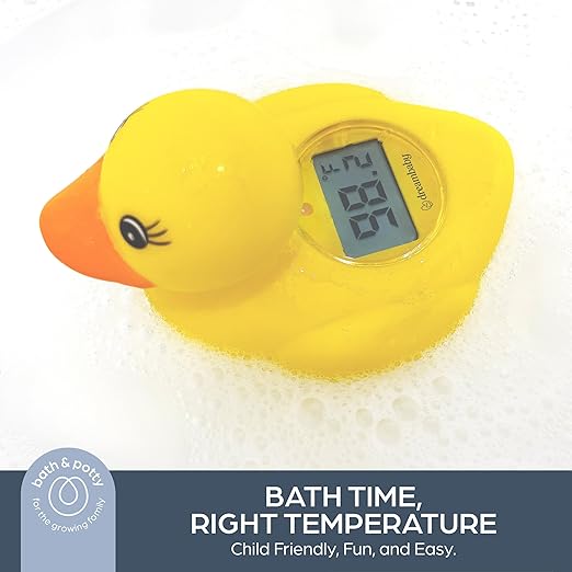 Dreambaby Duck Baby Bath Thermometer – Instant Results, Digital Water & Room Temp Reader – Fun Floating Toy for Newborns