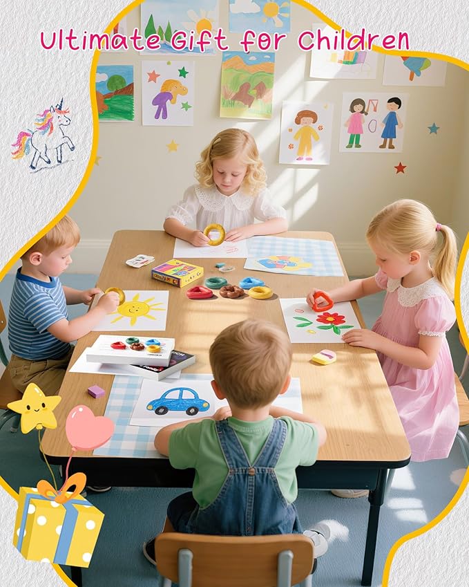 NewFamily Jumbo Crayons for Toddlers – Easy-Grip Unbreakable Non-Toxic Enlighten Sensory Toys | OT & Autism Therapy | Gift-Ready Set for Kids