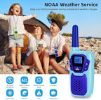 Walkie Talkies for Kids Rechargeable 4 Pack Walkie-Talkies Long Range 4 Miles NOAA FRS 2 Way Radio for Adults Camping Skiing Cruise, Family Adventure Toys for 3-12 Year Old Boys Girls Toddlers