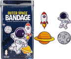 BioSwiss Bandages, Outer Space Shaped Self Adhesive Bandage, Latex Free Sterile Wound Care, Fun First Aid Kit Supplies for Kids and Adults, 50 Count