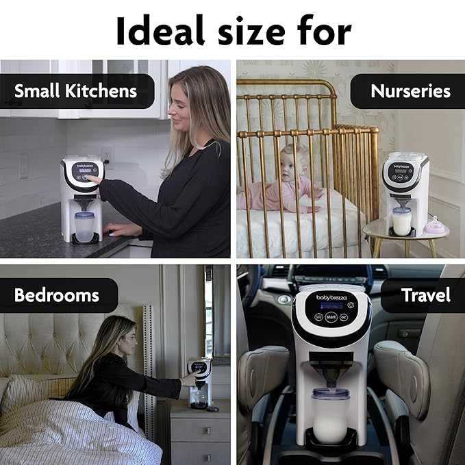 Baby Brezza Formula Pro Mini Baby Formula Mixer Machine Fits Small Spaces and is Portable for Travel– Bottle Makers Makes The Perfect Bottle for Your Infant On The Go, White