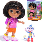Dora, Best Friends Dora & Boots Set, 6-inch Doll with Clothes, Backpack & Boots Toy Figure, Kids Toys for Girls & Boys Ages 3 and Up
