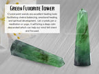 Amazing Gemstone Green Fluorite Crystal Towers - Natural Healing Crystal Point Obelisk for Reiki Healing and Crystal Grid (3 Inch)