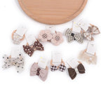 Boutique Baby Hair Bows and Elastics, 20 Pcs Toddler Ponytail Holders with Bows, 1.2 Inch Pigtails Rubber Bands Hair Accessories for Little Girls (Set-D)