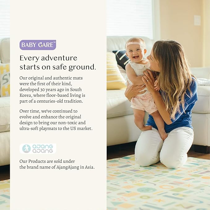 Baby Care Play Mat (Large, Zig Zag - Black) 82'' x 55'' Original One-Piece Reversible Rollable Waterproof Play Mat for Infants, Babies, Toddler, and Kids